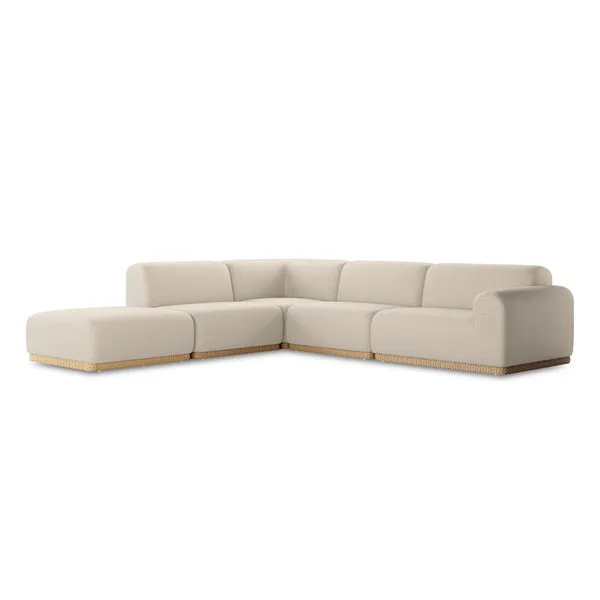 Product Image 1 for Dana Outdoor 4 Piece Sectional With Ottoman from Four Hands