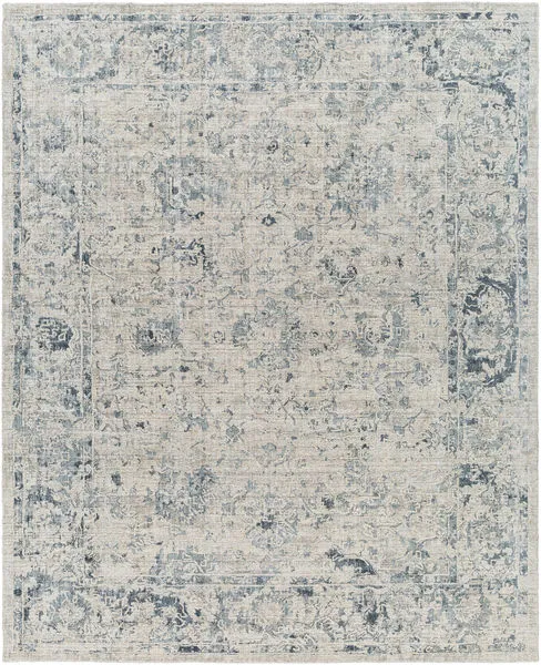 Product Image 1 for Jordan Hand-Knotted Ink Blue / White Rug - 9' x 12' from Surya