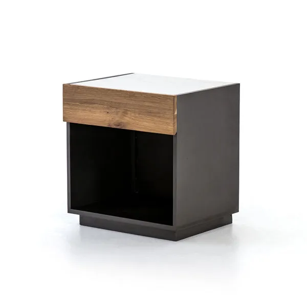 Product Image 3 for Holland Grey Lacquer Oak Nightstand from Four Hands