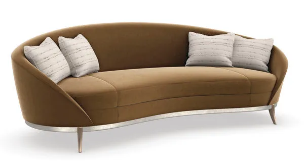 Product Image 1 for Brown Velvet Modern Main Event Sofa from Caracole