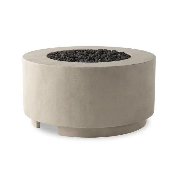 Product Image 1 for Damian Outdoor Fire Table - Natural Concrete from Four Hands