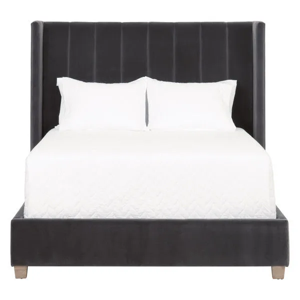 Product Image 4 for Chandler Dark Dove Velvet Bed from Essentials for Living