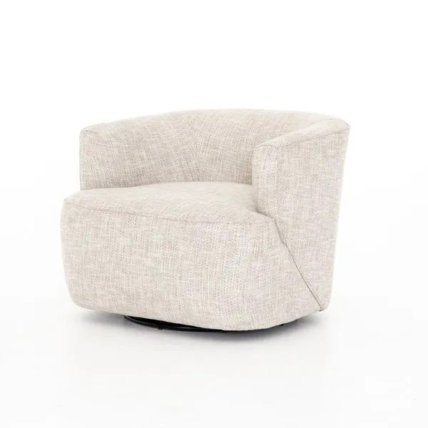 Product Image 5 for Mila Round Swivel Accent Chair - Brazos Dove from Four Hands