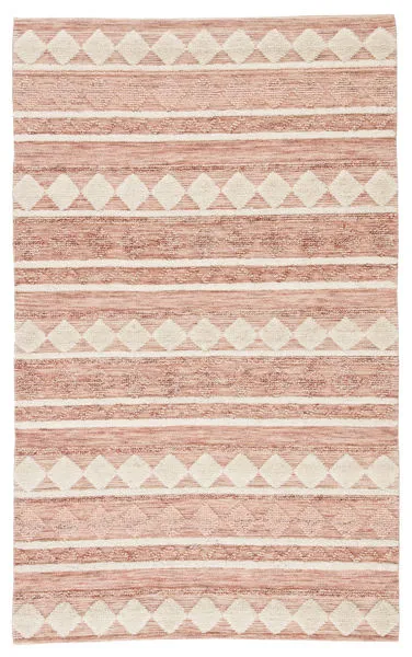 Product Image 1 for Elixir Handmade Geometric Pink/ Ivory Rug By Nikki Chu from Jaipur