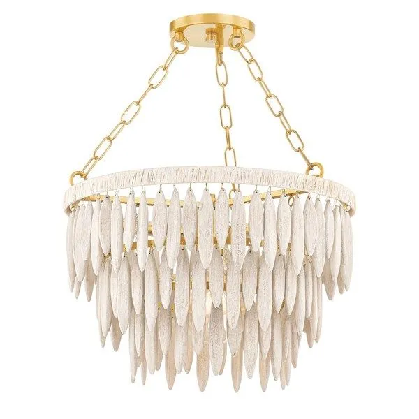 Product Image 1 for Tiffany 1-Light Modern Decorative Aged Brass Pendant from Mitzi