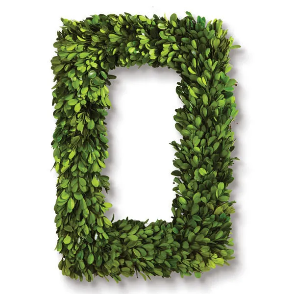 Product Image 1 for Boxwood Rectangular Wreath 18" from Napa Home And Garden