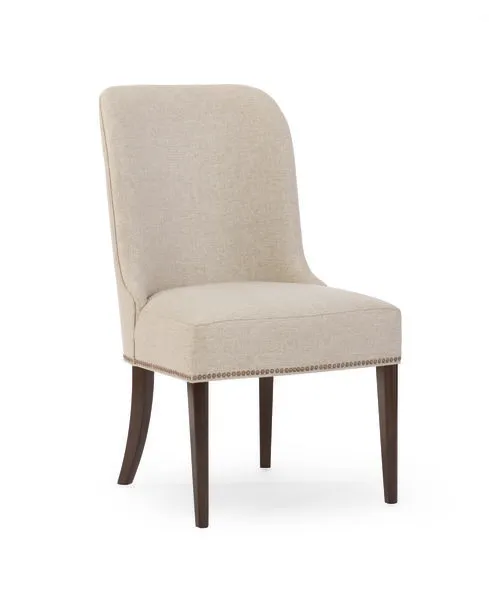 Product Image 1 for Cream Fabric Modern Streamline Side Chair from Caracole