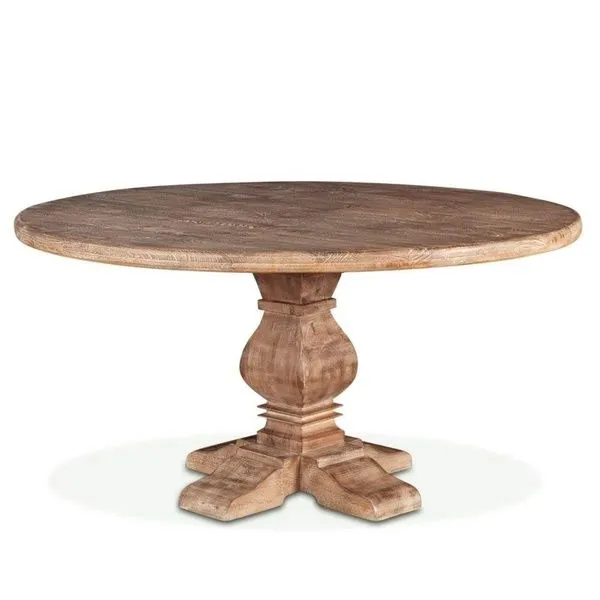 Product Image 10 for Pengrove Round Antique Oak Mango Wood Dining Table from World Interiors