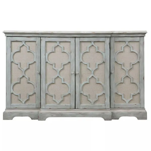 Product Image 1 for Uttermost Sophie 4 Door Grey Cabinet from Uttermost