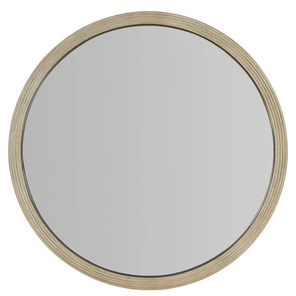 Product Image 1 for Cascade Oak Veneer Round Mirror from Hooker Furniture