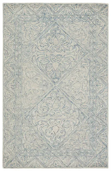 Product Image 4 for Carmen Handmade Trellis Blue / Light Gray Area Rug from Jaipur