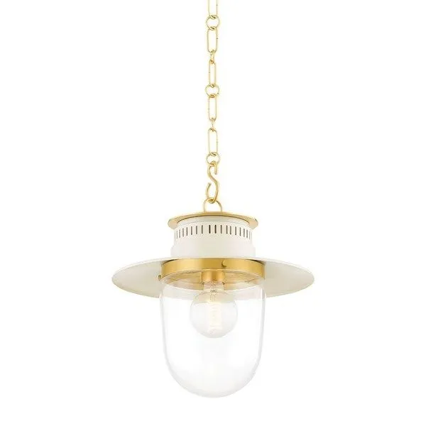 Product Image 1 for Nori Small Aged Brass Lantern Style Pendant Light from Mitzi