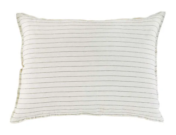 Product Image 1 for Blake Striped Linen King Sham - Cream / Grey from Pom Pom at Home