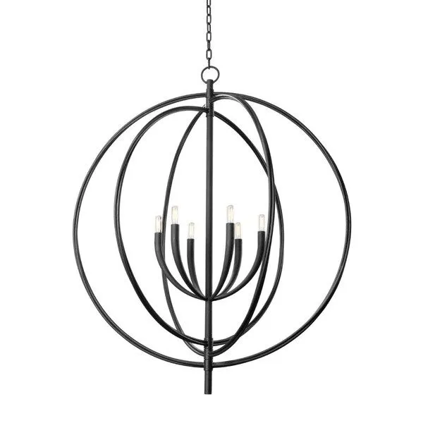 Product Image 1 for Fillea Black Iron 6-Light Pendant from Troy Lighting