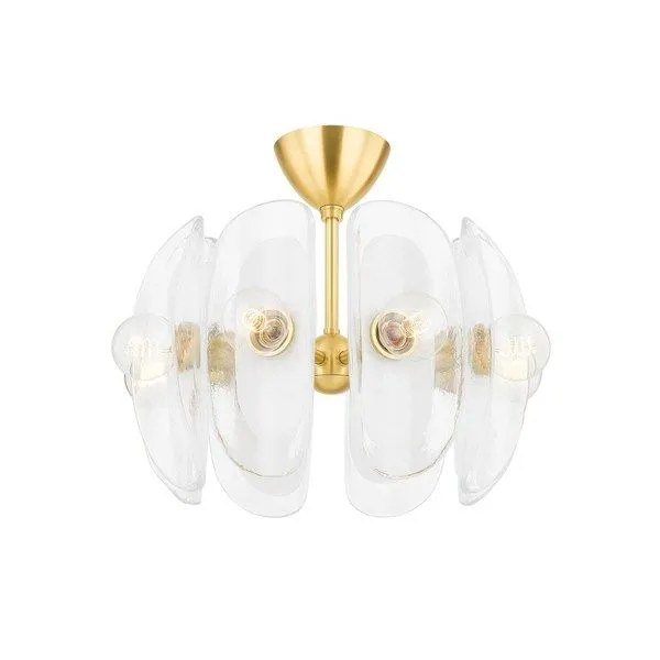 Product Image 1 for Hilo 8-Light Aged Brass Semi Flush from Hudson Valley