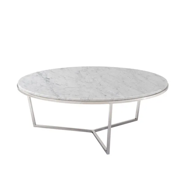 Product Image 2 for Fisher Round Marble Cocktail Table from Theodore Alexander