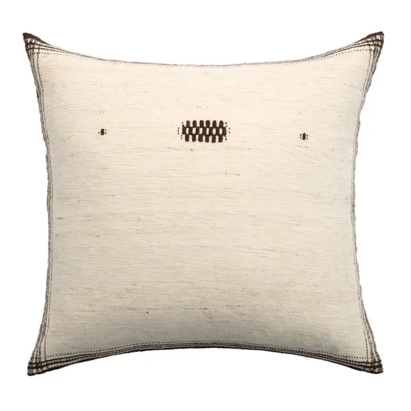 Product Image 1 for Neem X Dailad Handmade Solid Natural / Black Pillow from Jaipur