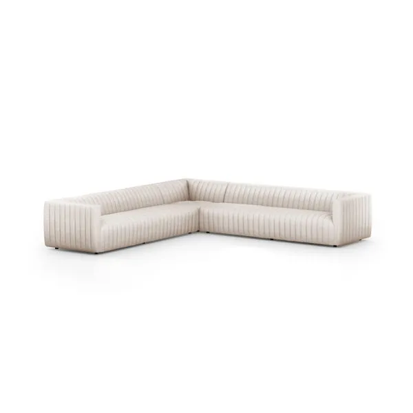 Product Image 1 for Augustine 126" 3-Piece Performance Fabric Sectional - Dover Crescent from Four Hands