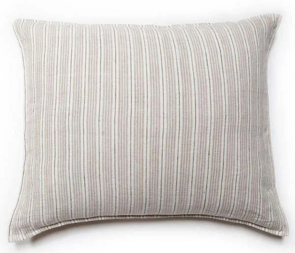 Product Image 1 for Newport 28" x 36" Large Decorative Bed Pillow with Insert - Natural / Midnight from Pom Pom at Home
