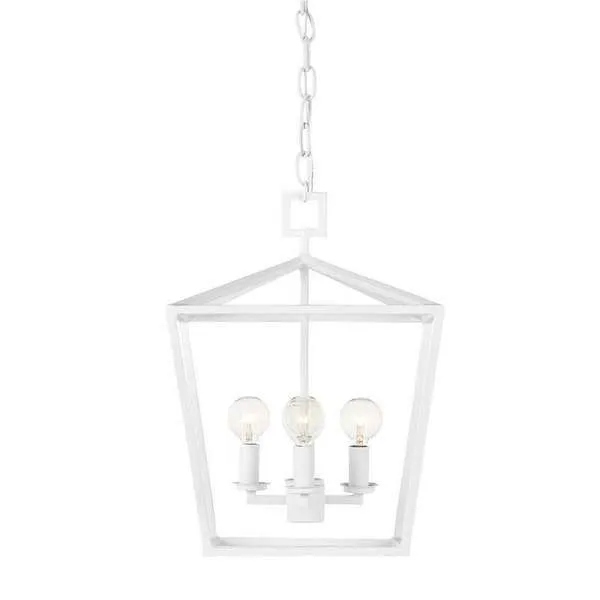 Product Image 1 for Denison White Small Chandelier from Currey & Company