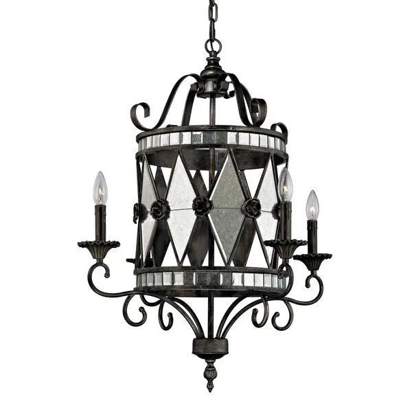 Product Image 1 for Mariana Collection 4 Light Chandelier In Blackened Silver from Elk Lighting