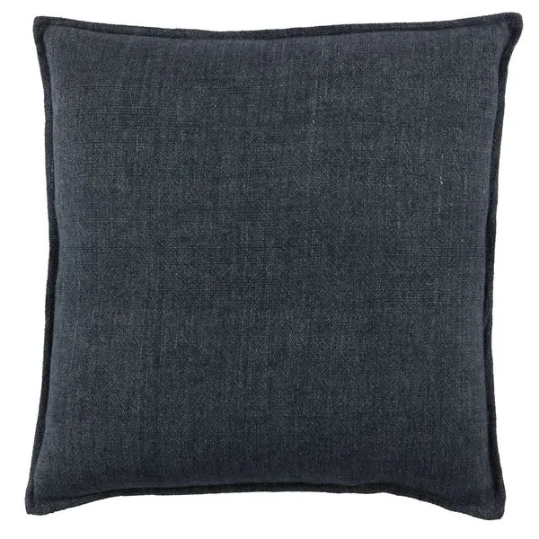 Product Image 3 for Blanche Solid Dark Blue Pillow from Jaipur