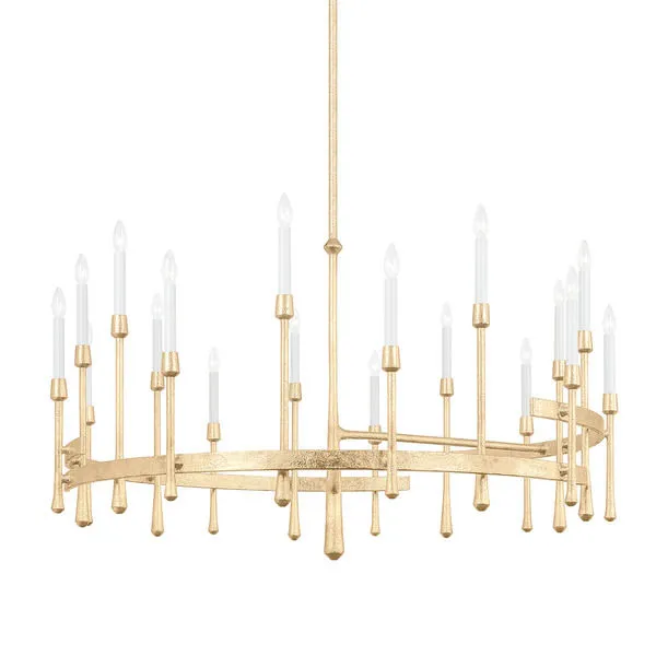 Product Image 1 for Hathaway 18-Light Chandelier - Vintage Gold Leaf from Hudson Valley