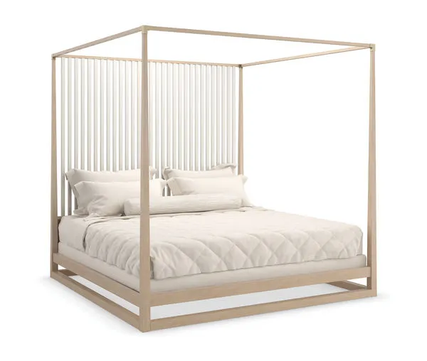 Product Image 5 for Pinstripe Light Sun Drenched Oak Queen Bed from Caracole