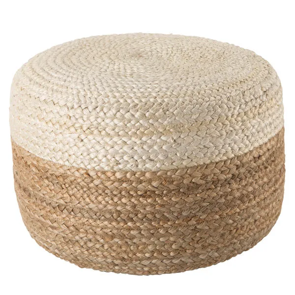 Product Image 4 for Oliana Ombre White/ Beige Cylinder Pouf from Jaipur