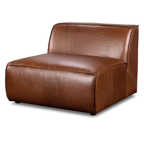 Product Image 1 for Max Natural Walnut Leather Armless Sofa from Alder & Tweed