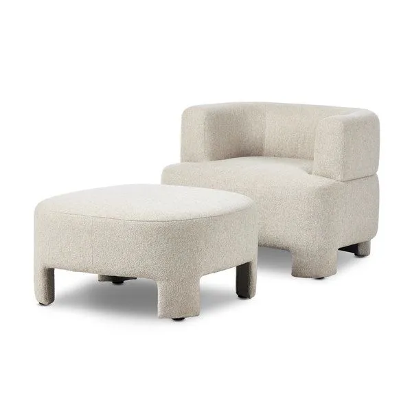 Product Image 1 for Olvera Chair with Ottoman from Four Hands
