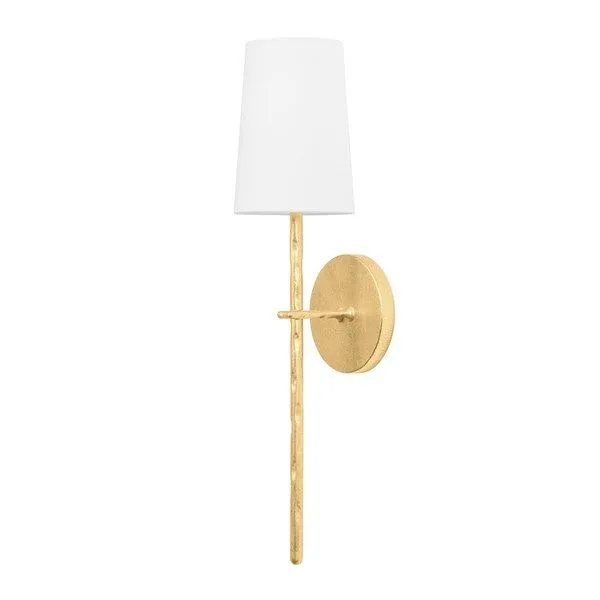 Product Image 1 for River Vintage Gold Leaf 1-Light Wall Sconce from Troy Lighting