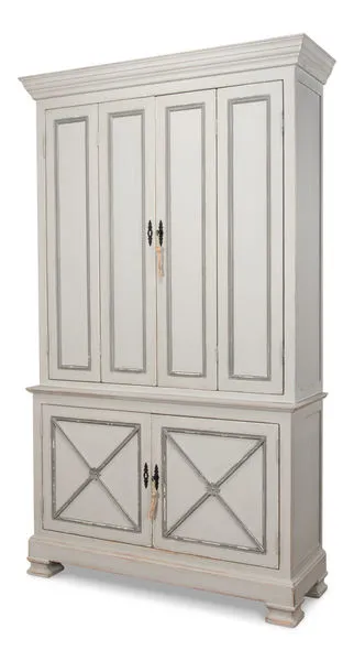 Product Image 3 for Painted Directoire Style Cupboard from Sarreid Ltd.