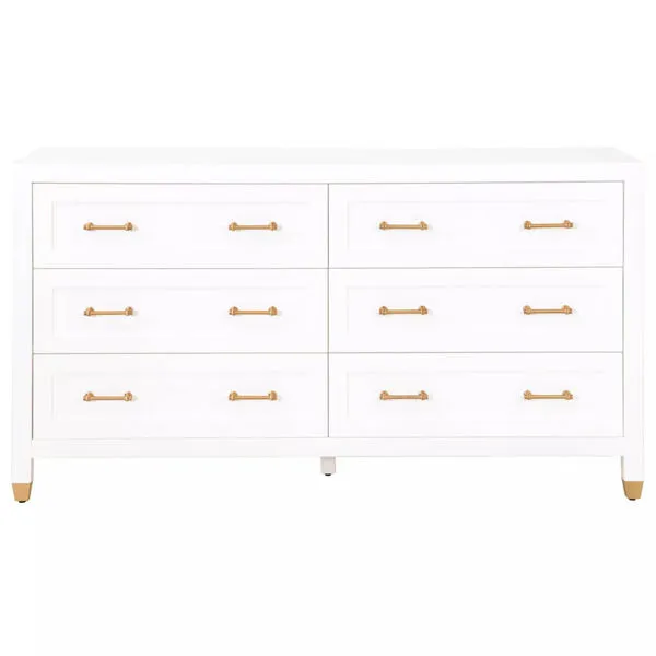 Product Image 3 for Stella 6 Drawer Double White Wood Dresser from Essentials for Living