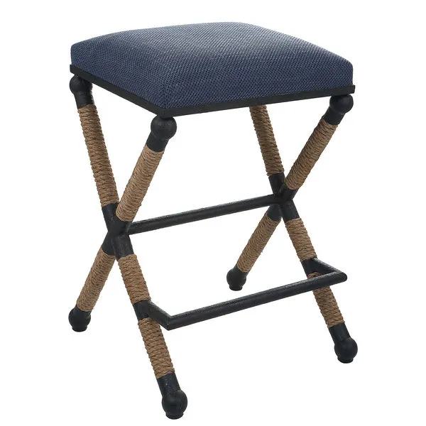 Product Image 6 for Firth Rustic Navy Counter Stool from Uttermost