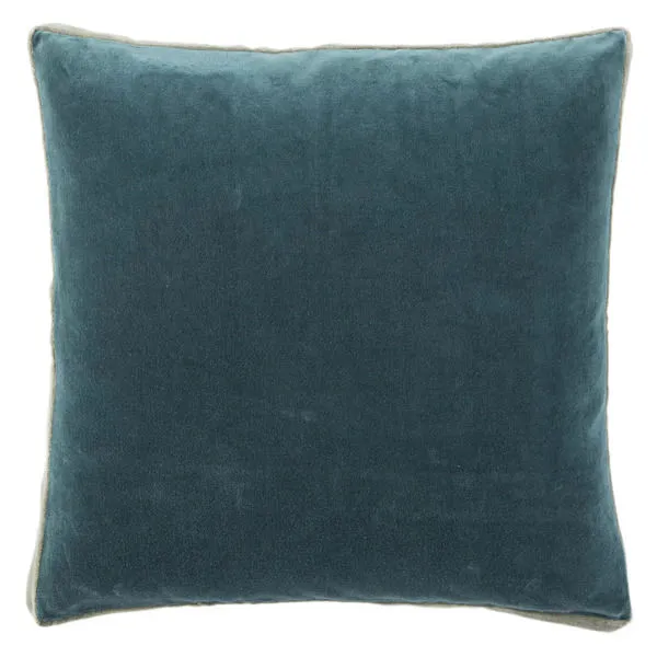 Product Image 4 for Bryn Solid Teal/ Gray Throw Pillow from Jaipur