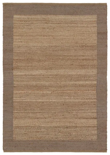Product Image 1 for Query Handmade Bordered Brown Rug 5' x 8' from Jaipur