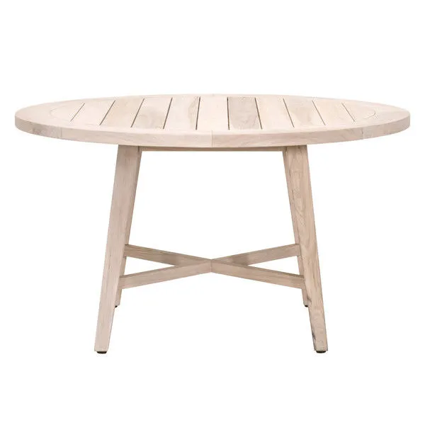 Product Image 1 for Carmel 54" Round Gray Teak Outdoor Dining Table from Essentials for Living