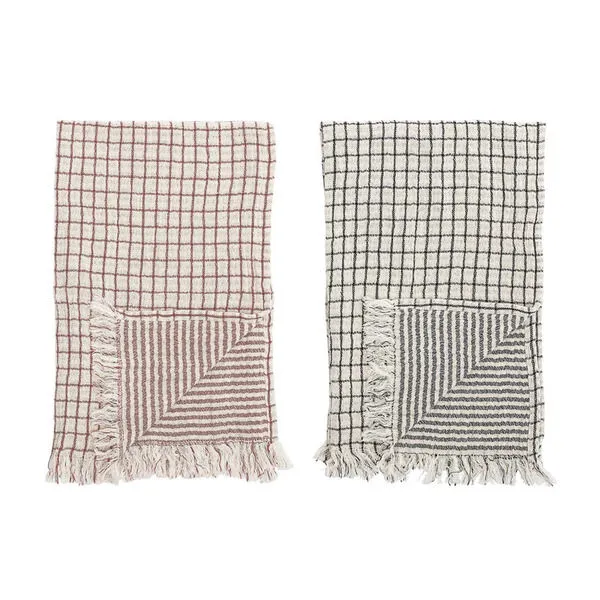 Product Image 1 for Lena Double-cloth Cotton Kitchen Towel Set, 2 Colors from Bloomingville