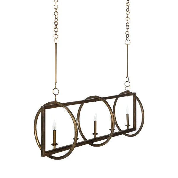 Product Image 1 for Leo Antique Brass 3-Light Chandelier from Gabby