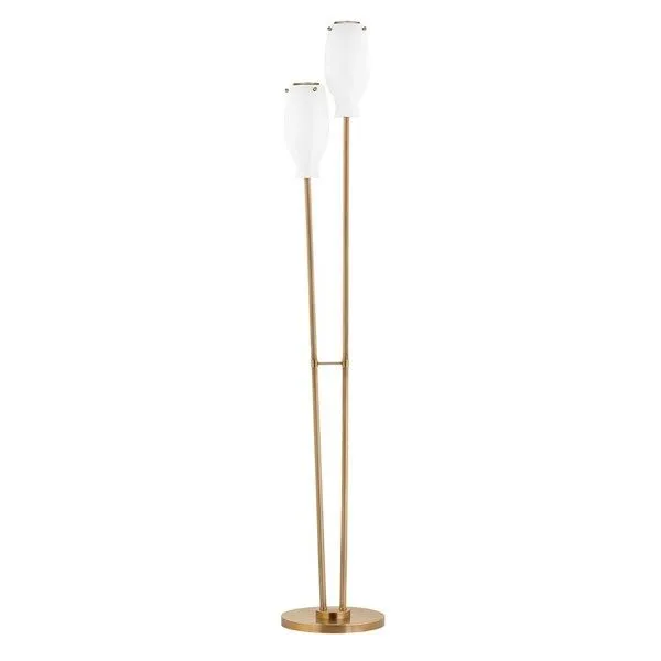 Product Image 1 for Geyser 2 Light Patina Brass Floor Lamp from Troy Lighting