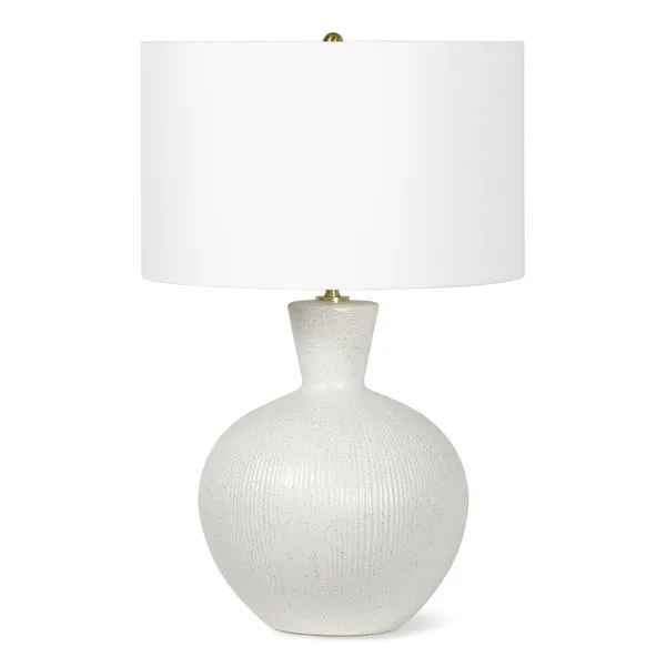 Product Image 1 for Reyka White Round Ceramic Table Lamp from Regina Andrew Design
