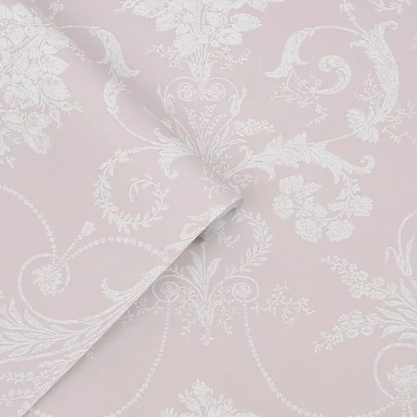 Product Image 1 for Laura Ashley Josette Amethyst Damask Wallpaper from Graham & Brown