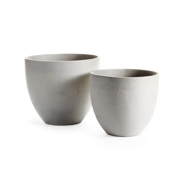 Product Image 1 for Fibrestone Malibu Tapered Pots, Set Of 2 from Napa Home And Garden