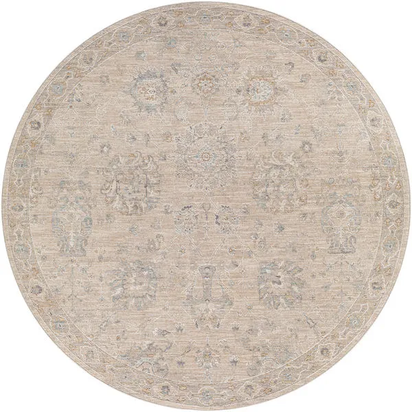 Product Image 1 for Avant Garde Woven Light Beige / Denim Rug - 5'3" Round from Surya