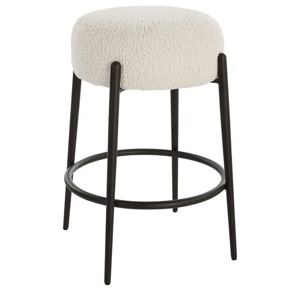 Product Image 1 for Arles Plush Counter Stool from Uttermost