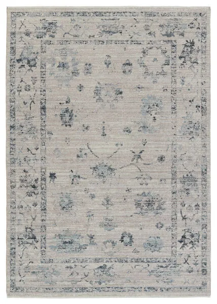 Product Image 1 for Adelaide Updated Traditional Floral Blue/ Gray Rug - 2'6" x 8' from Jaipur