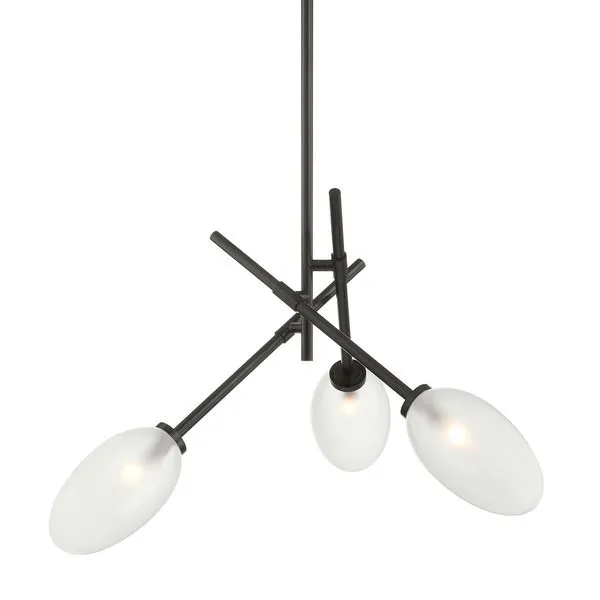 Product Image 1 for Alberton 3-Light Chandelier - Black Brass from Hudson Valley