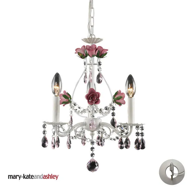 Product Image 1 for 3 Light Chandelier In Antique White With Adapter Kit from Elk Lighting