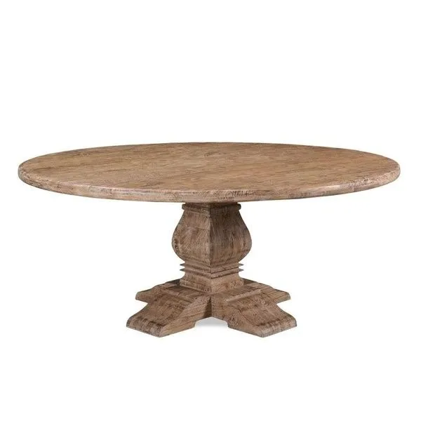 Product Image 9 for Pengrove Round Antique Oak Mango Wood Dining Table from World Interiors